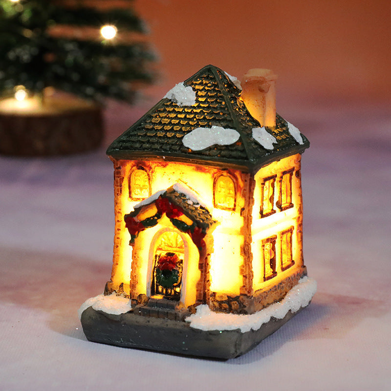 Lisslune | Christmas decorations micro landscape resin house