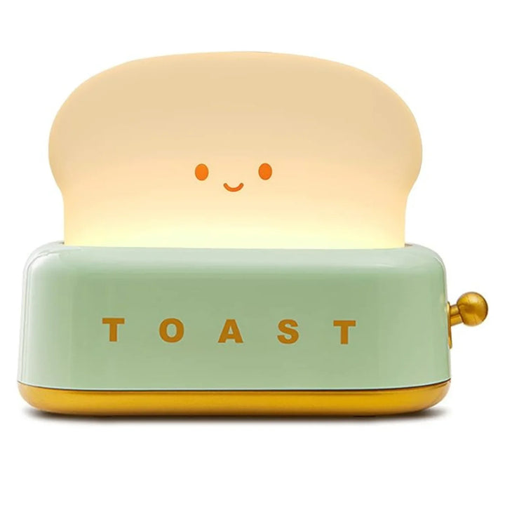 Lisslune | Shaded Nightstand Lamp – Kawaii Toast LED Lamp for Cozy Lighting
