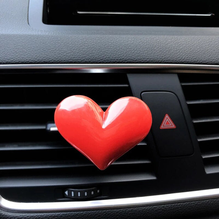 Lisslune | Charming Red Heart Car Air Freshener Clip