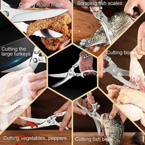 Lisslune | Stainless Steel Bone Cutting Kitchen Scissors