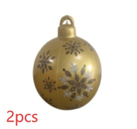 Lisslune | Inflatable Christmas Ball Outdoor Decoration 60cm – Weather Resistant PVC Christmas Decoration