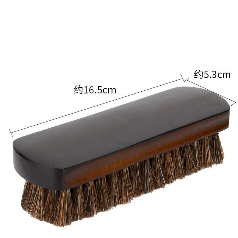 Lisslune | Horsehair Leather & Textile Cleaning Brush for Car and Furniture