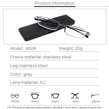 Lisslune | Compact Mens & Ladies Folding Reading Glasses