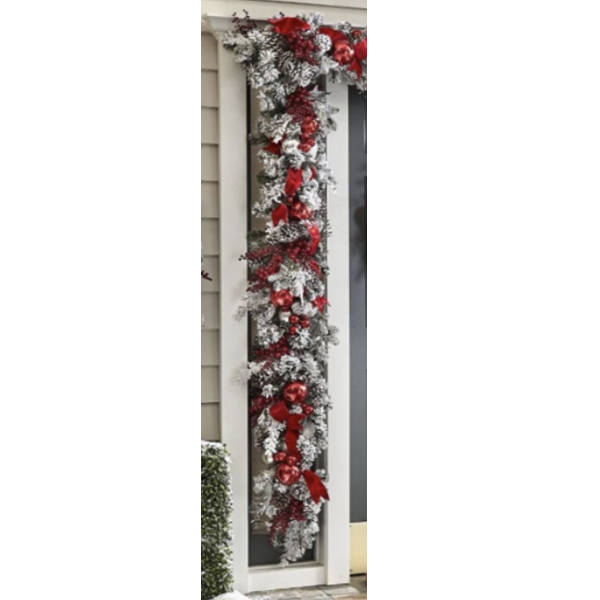 Lisslune | The Cordless Prelit Red And White Holiday Trim