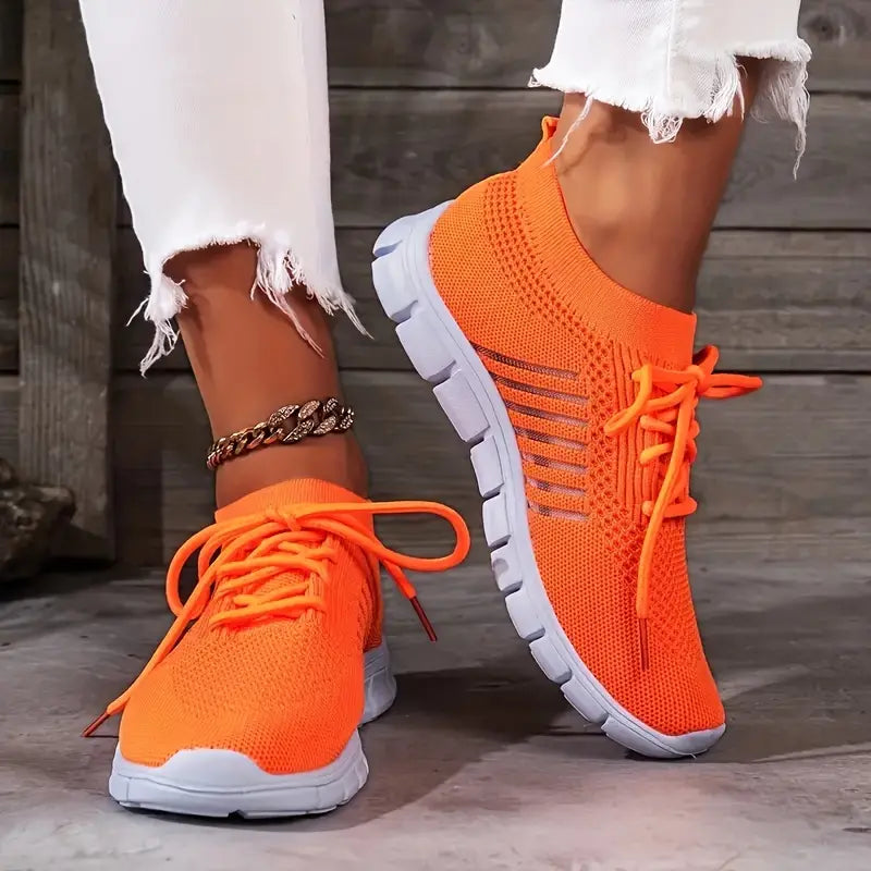 Lisslune | Breathable Lace-Up Running Trainer Sneakers
