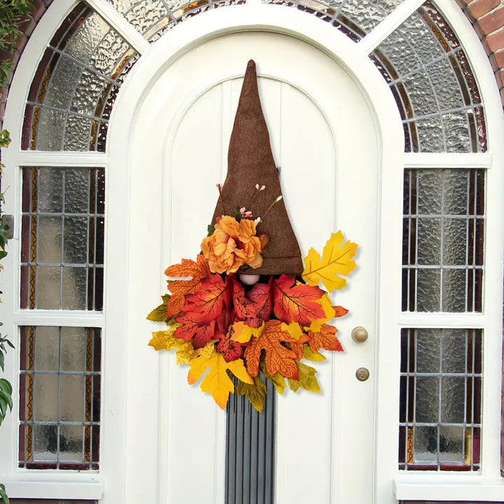 Lisslune | Fall Maple Gnome Front Door Hanger
