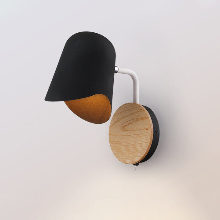 Lisslune | Wall Mount Lamp made of Metal Nordic 1-Light White/Black Wall Light with Right Arm Angle