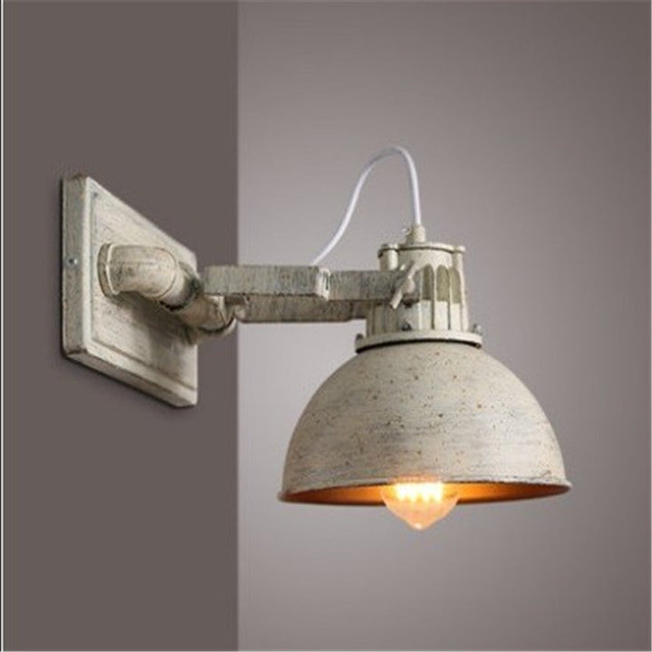 Skørter | Dome Metal Wall Mount Wall Light Antique 1 Head Living Room Adjustable Wall Light Fixture in White with Handle