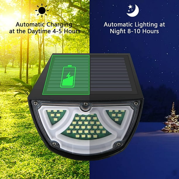 Lisslune | Solar LED Spotlight – Outdoor lighting with solar panel for garden and pathways
