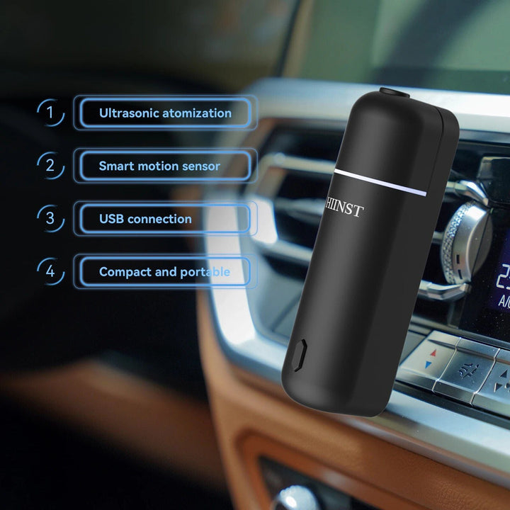 Lisslune | Luxurious Aroma Journey: Electric Waterproof Car Perfume Diffuser with Vent Clip
