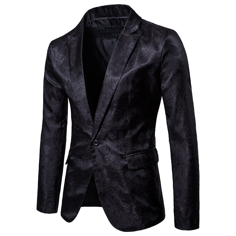 Men's elegant sequin blazer with floral patterns Lisslune