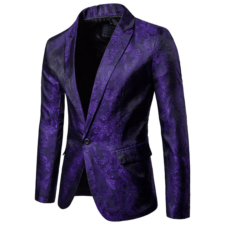 Men's elegant tuxedo blazer with jacquard pattern Lisslune