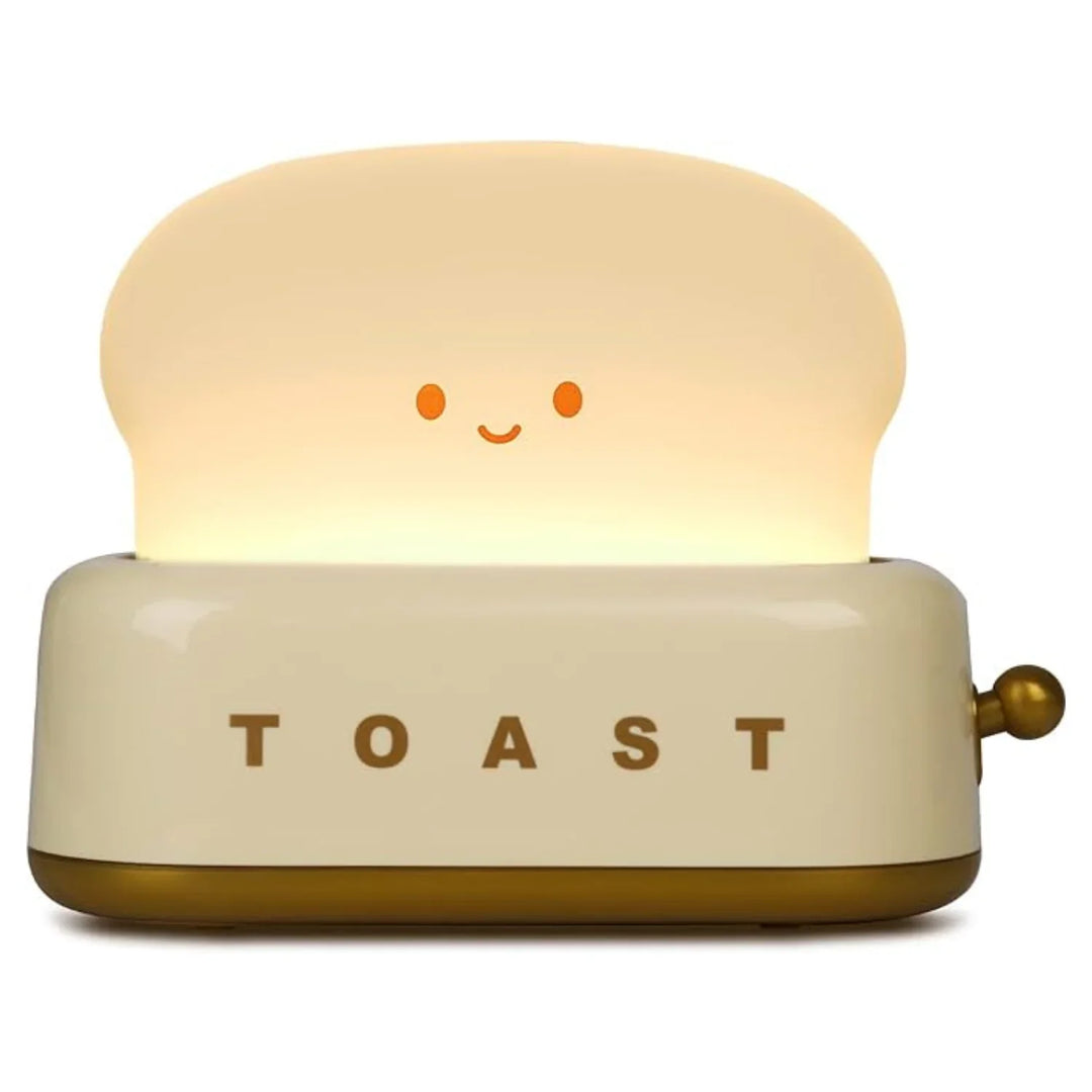 Lisslune | Shaded Nightstand Lamp – Kawaii Toast LED Lamp for Cozy Lighting