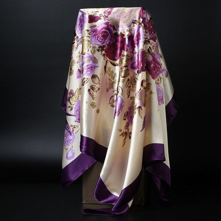 Lisslune | Large square scarf Simulation silk scarf All-match scarf Scarf