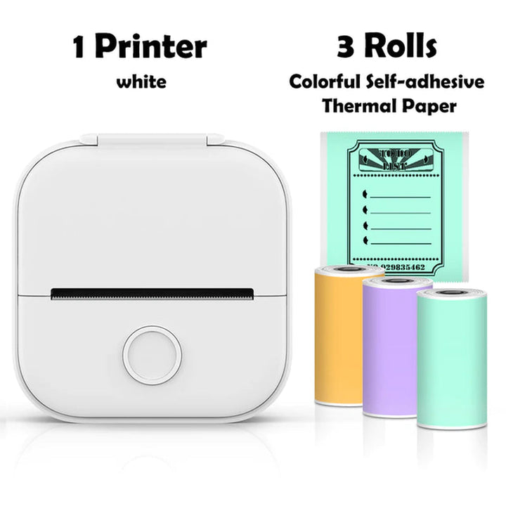 Lisslune | T02 Portable Mini Wireless Thermal Pocket Printer Self-Adhesive Stickers Used for DIY, Journal Stickers Portable Printer