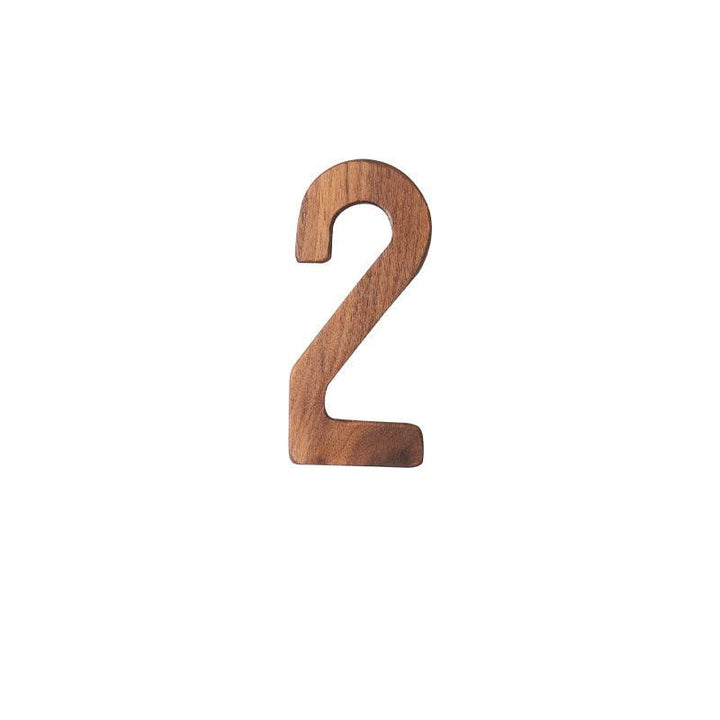 Lisslune | Elegant Black Walnut Nordic House Number
