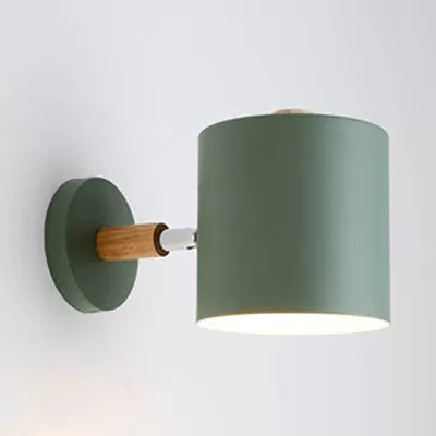 Skørter | Rotatable Cylinder Wall Lamp One Head Macaron Style Metal Wall Lamp for Children's Room