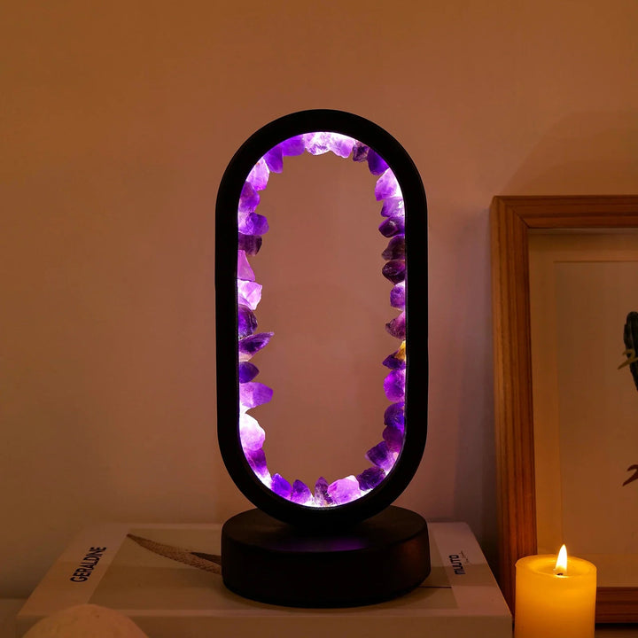 Lisslune | CrystalGlow – Handmade amethyst atmospheric lamp for relaxation and peace