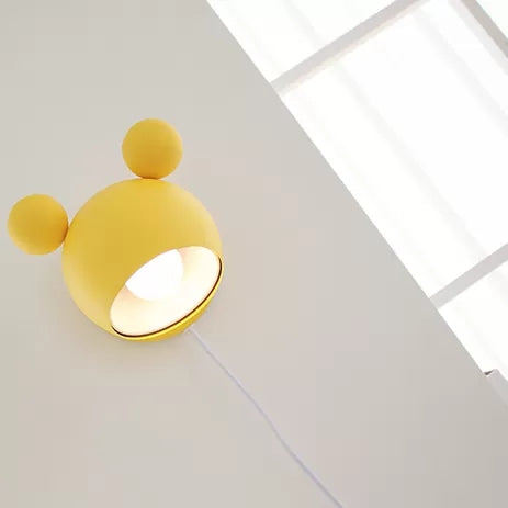 Skørter | Macaron Mouse Wall Light with Pull Chain 1 Head Metal Wall Lamp for Study Room