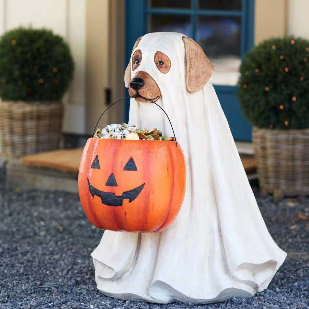 Lisslune | Pumpkin Puppy Resin Garden Decor