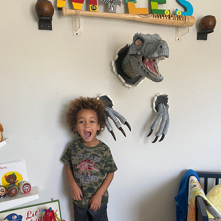 Lisslune | Wall Bursting Velociraptor Decorations