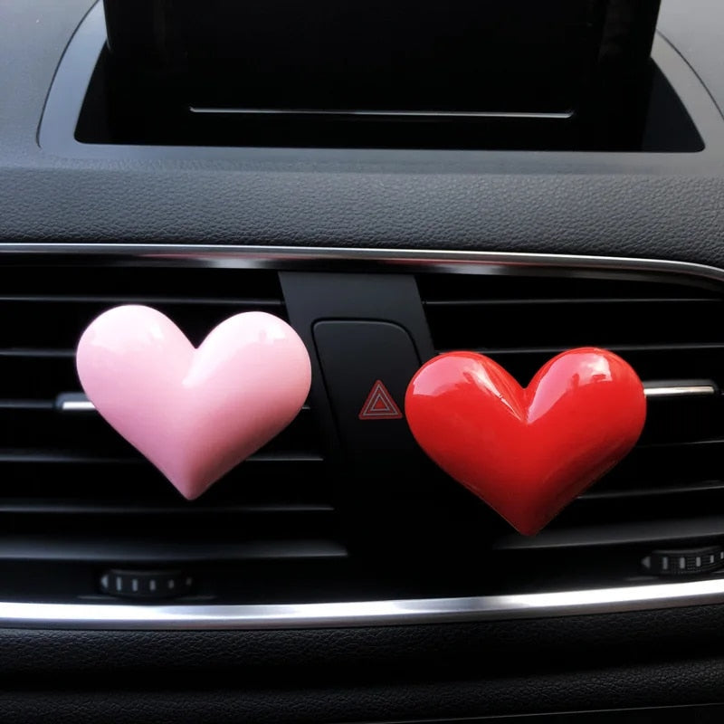 Lisslune | Charming Red Heart Car Air Freshener Clip