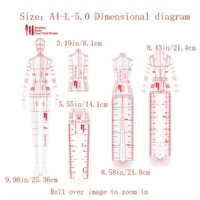 Lisslune | Fashion Designer's Acrylic Sketch Line - Ultimate Guide for Human Figures and Clothing Designs