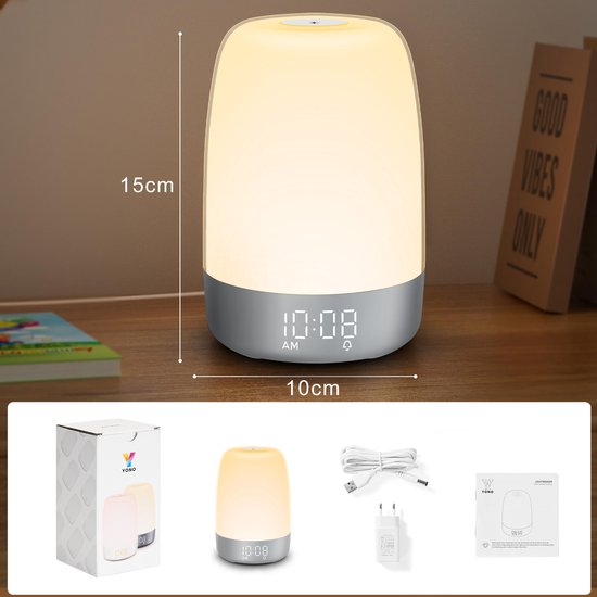 Lisslune | Aurora Wake-Up Light with Natural Sounds – Gentle Sunrise Alarm Clock for a Refreshing Start