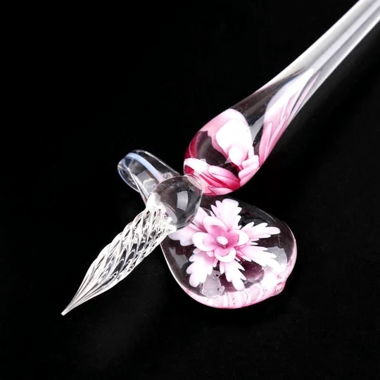 Lisslune | Glass Calligraphy Pen Set with Ink and Pen Holder