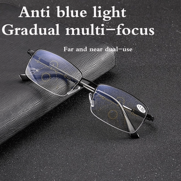 Lisslune | Titanium Progressive Distance and Near Vision Dual-Use Reading Glasses
