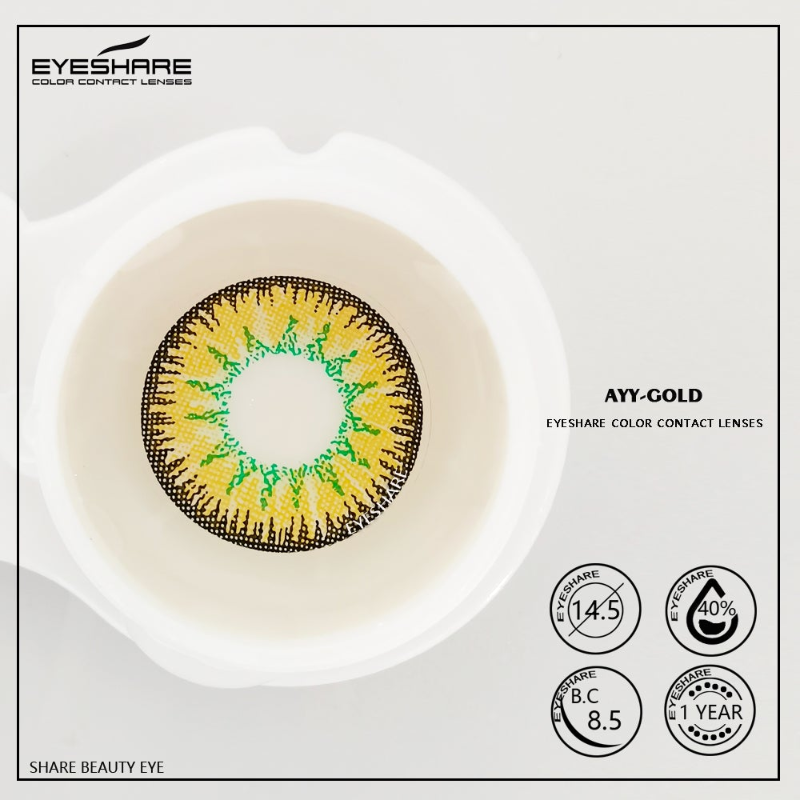 Rynx Cosplay AYY Gold 14.5mm 1 Pair | 1 Year