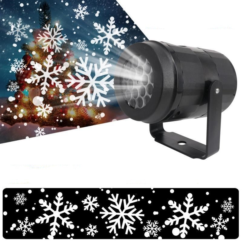 Lisslune | LED Christmas Projector Snowflake Light Show – Waterproof Outdoor Lamp with 16 Patterns