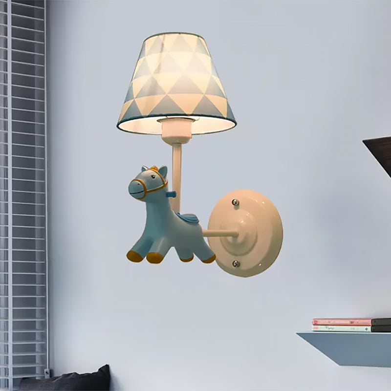 Skørter | Kids Room Horse Wall Lamp Resin One Bulb Modern Stylish Wall Light