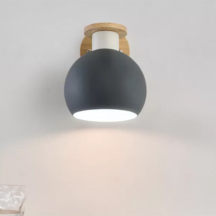 Skørter | Circle Study Room Wall Light Metal Modern Style 1 Light Candy Colored Wall Light