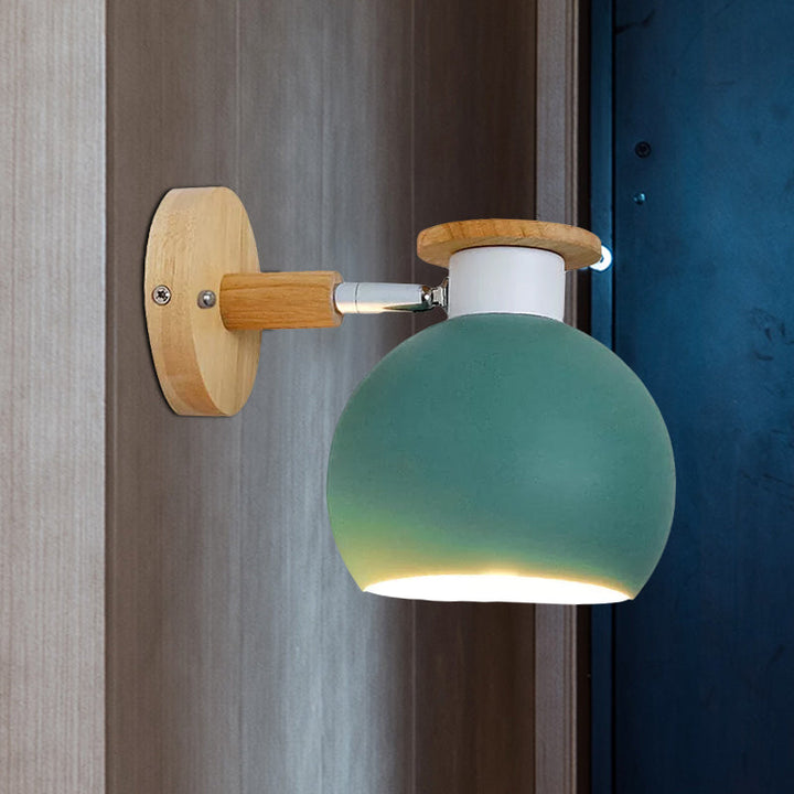 Skørter | Circle Study Room Wall Light Metal Modern Style 1 Light Candy Colored Wall Light