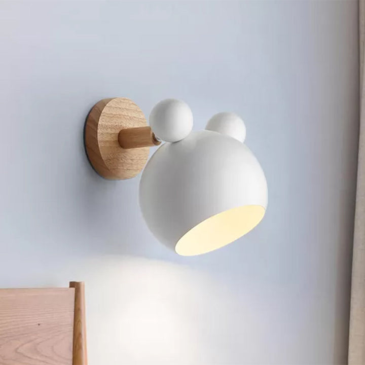 Skørter | Modern Style Cartoon Animal Wall Lamp Metal 1 Light Wall Lamp for Kids Room