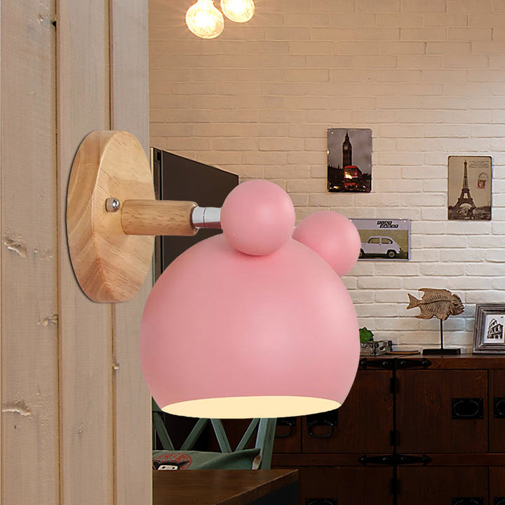 Skørter | Modern Style Cartoon Animal Wall Lamp Metal 1 Light Wall Lamp for Kids Room