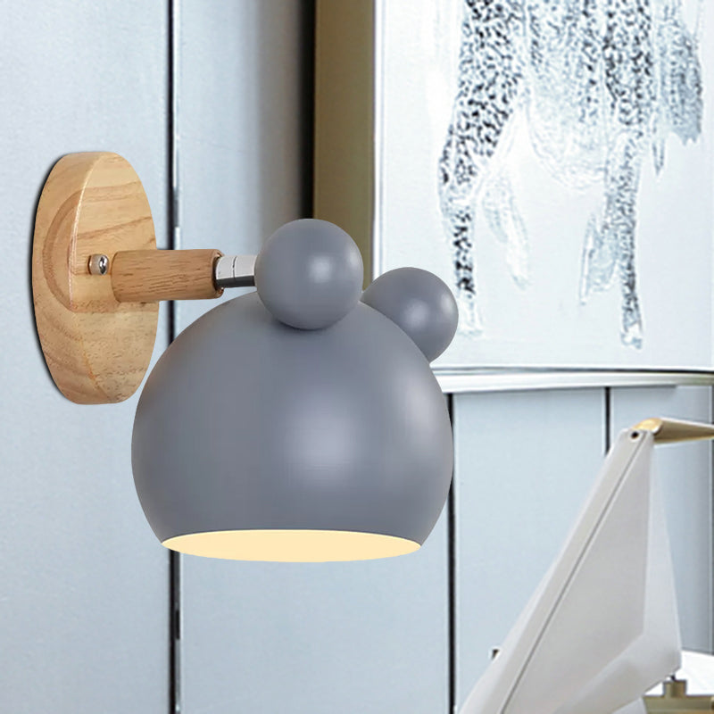 Skørter | Modern Style Cartoon Animal Wall Lamp Metal 1 Light Wall Lamp for Kids Room