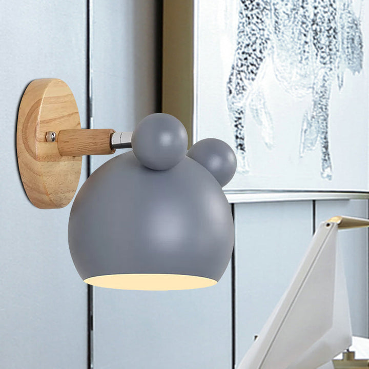 Skørter | Modern Style Cartoon Animal Wall Lamp Metal 1 Light Wall Lamp for Kids Room