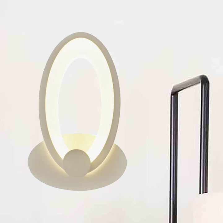 Skørter | Egg-shaped Wall Lamp Simple Style Acrylic LED Wall Fixture in White for Nightstand
