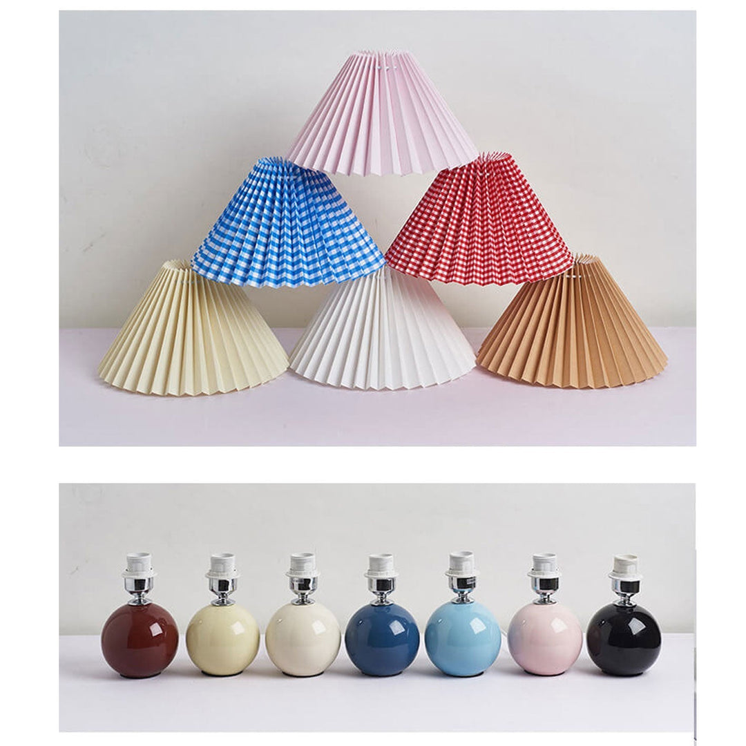 Lisslune | Nordic minimalist 1-light table lamp made of ceramic with pleats