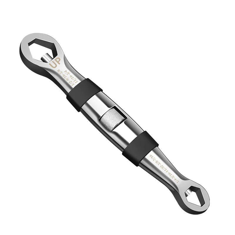 Lisslune | Universal Dual-Head 23-in-1 Adjustable Wrench - Metric & Imperial, 7-19MM Ratchet Wrench