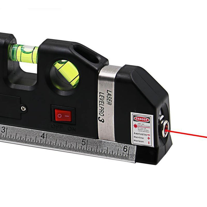 Lisslune | Laser Level Ruler Multi-functional Household Infrared Decoration (Black)