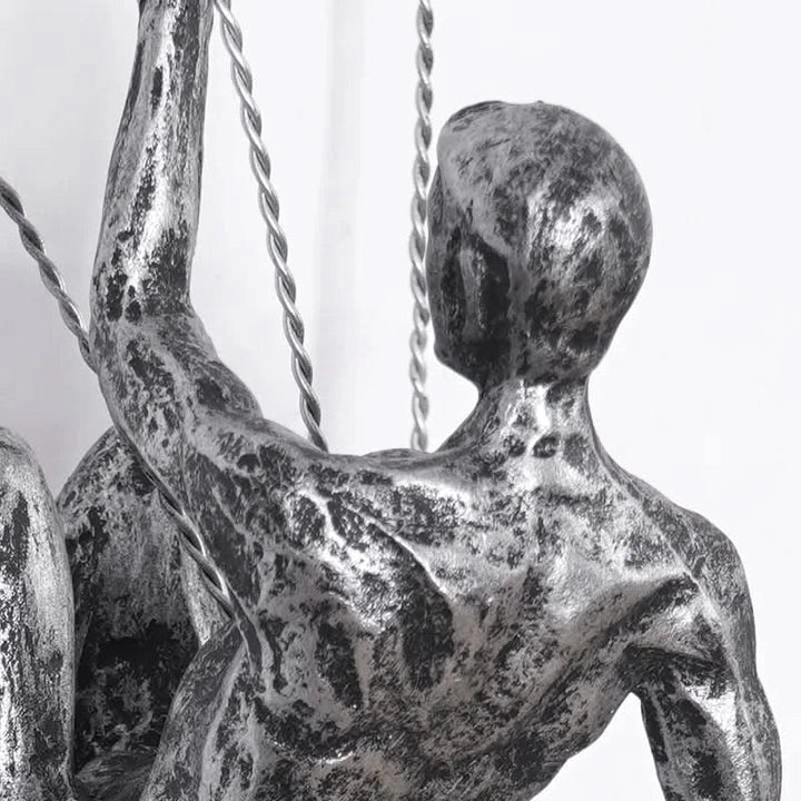 Lisslune | Climbing Man Wall Sculpture Set – Modern Resin Art