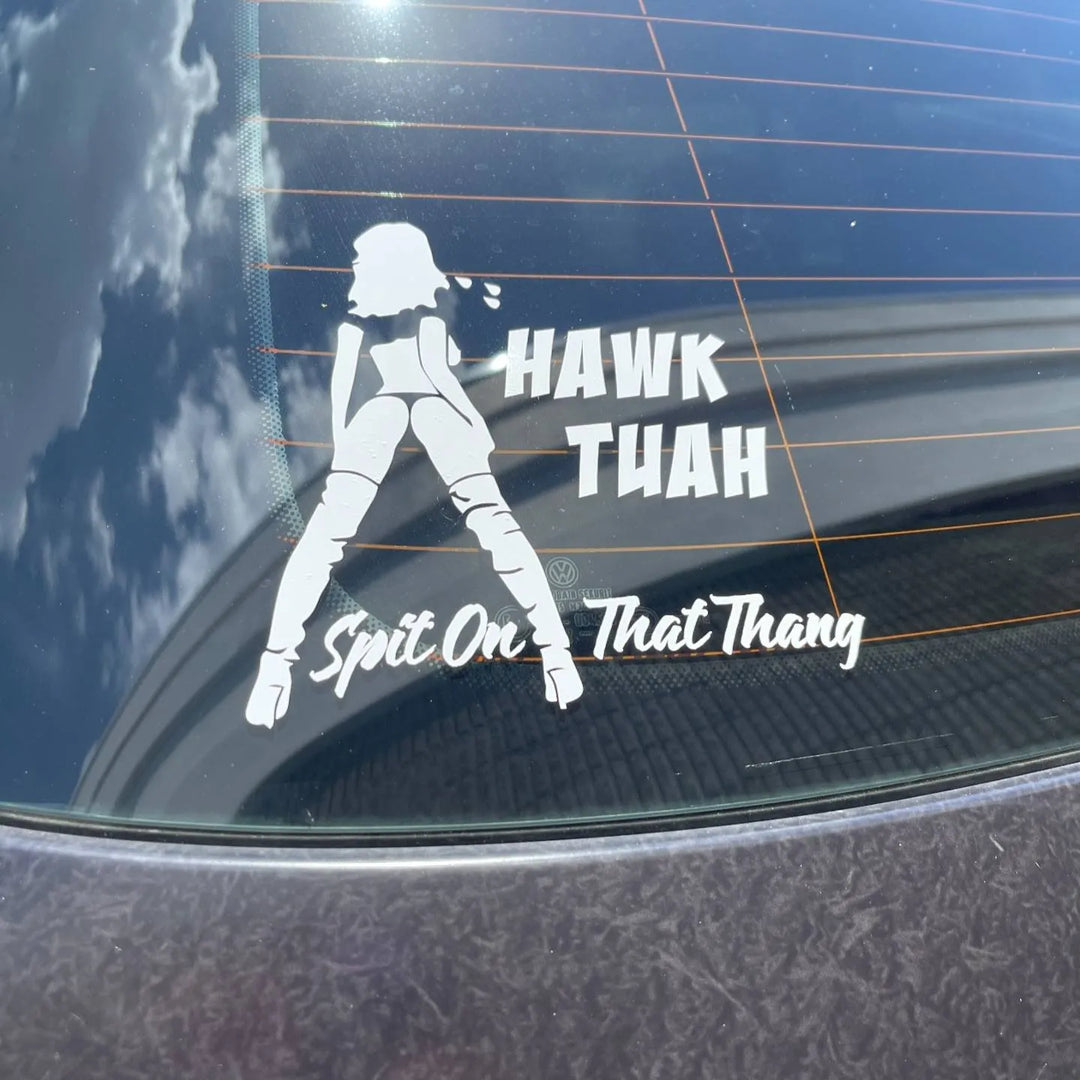 Lisslune | Hawk Tuah Sticker | Spit on this thing car