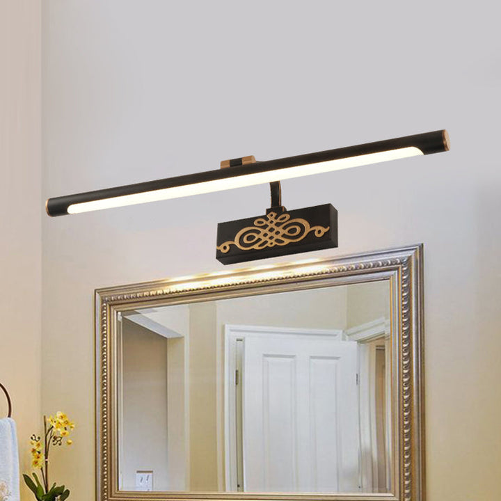 Skørter | Black Extended Vanity Light Fixture Classic Metal LED Bathroom Wall Light Lamp in White/Warm/Natural Light, 16"/20"/24" L