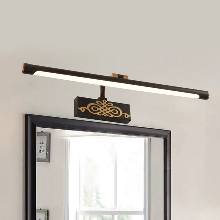 Skørter | Black Extended Vanity Light Fixture Classic Metal LED Bathroom Wall Light Lamp in White/Warm/Natural Light, 16"/20"/24" L