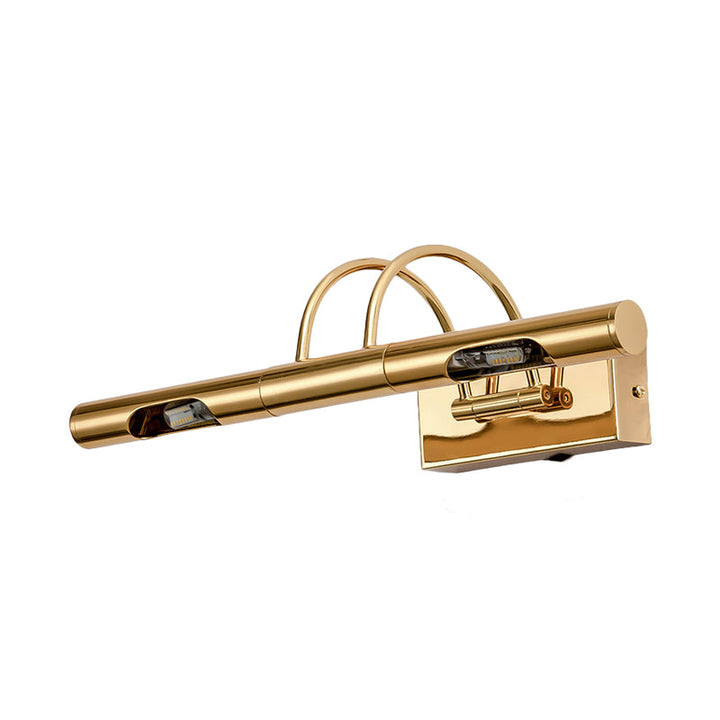 Skørter | LED Metal Vanity Lamp Classic Gold Swing Arm Bathroom Wall Light Fixture in White/Warm/Natural Light