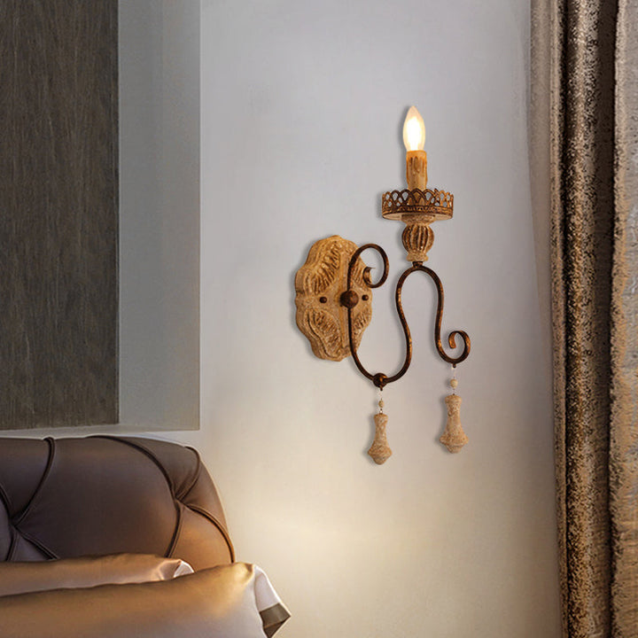 Skørter | Twisted Arm Bedroom Wall Lamp Rustic Iron 1/2 Light Chipped White Wall Mounted Lamp