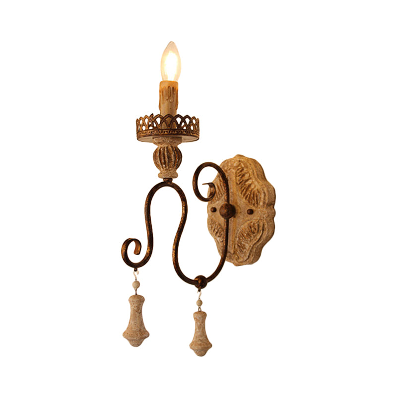 Skørter | Twisted Arm Bedroom Wall Lamp Rustic Iron 1/2 Light Chipped White Wall Mounted Lamp